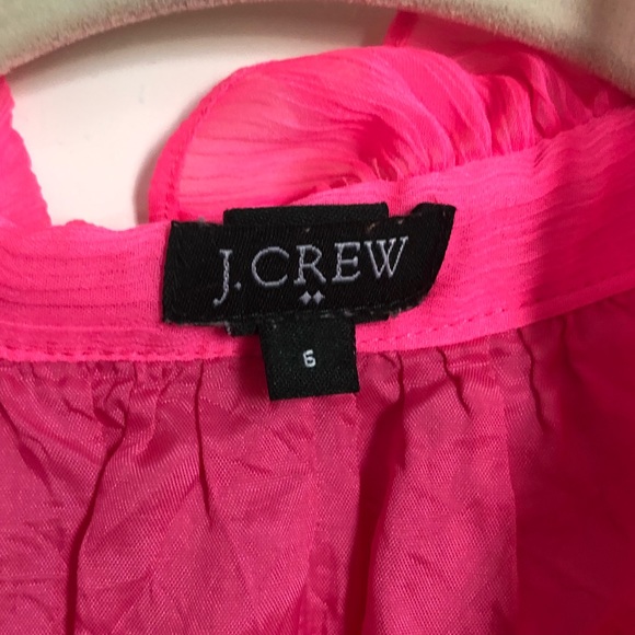 Hot pink J Crew ruffled top (6) - Picture 3 of 3